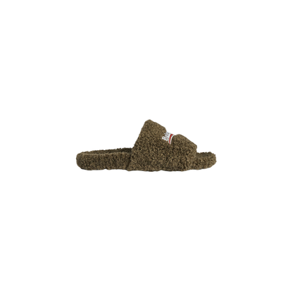 Balenciaga Furry Slide - Olive - Balenciaga