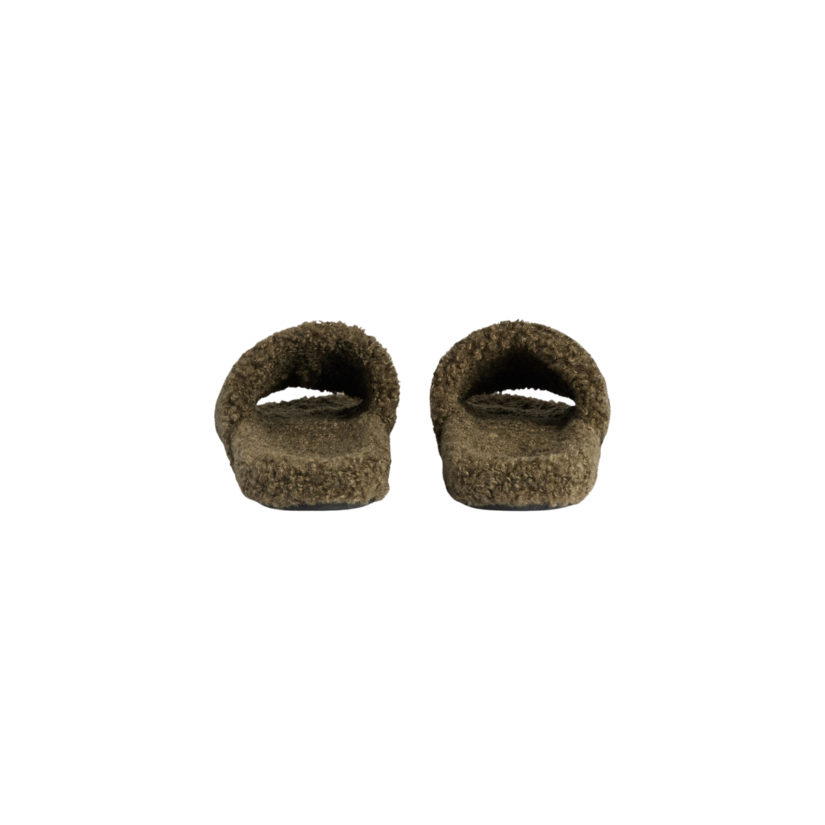 Balenciaga Furry Slide - Olive - Balenciaga