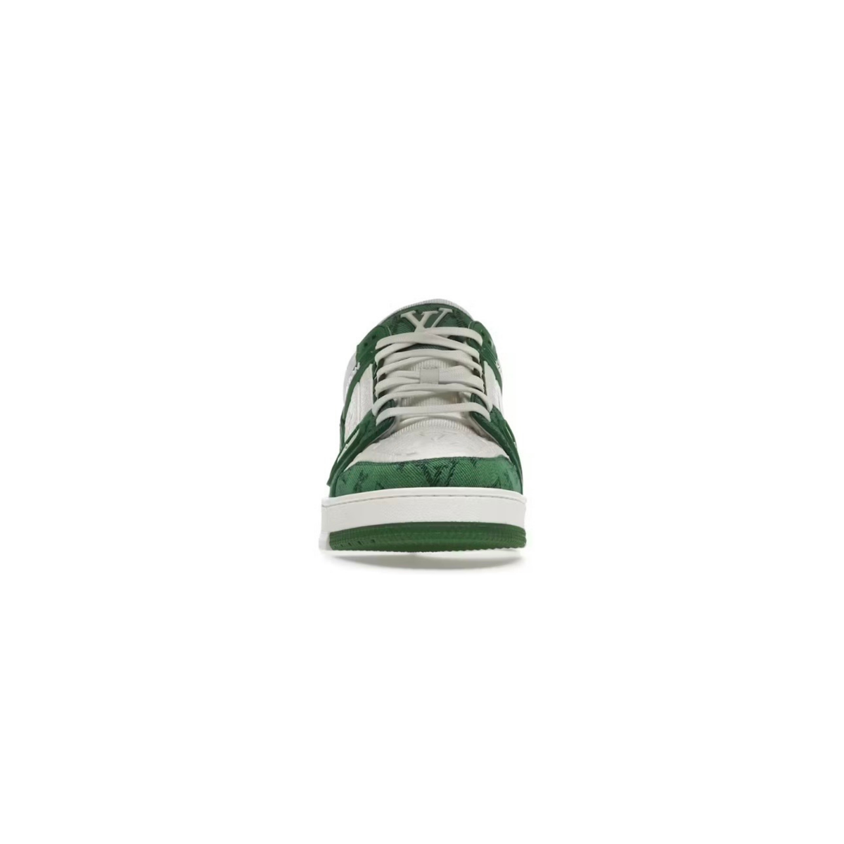 Louis Vuitton LV Trainer Green Denim Minimal Luxury Street Style